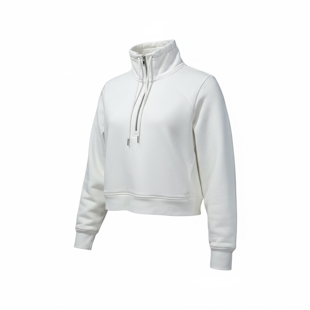 Target Women's White High-Neck Crop Sweatshirt